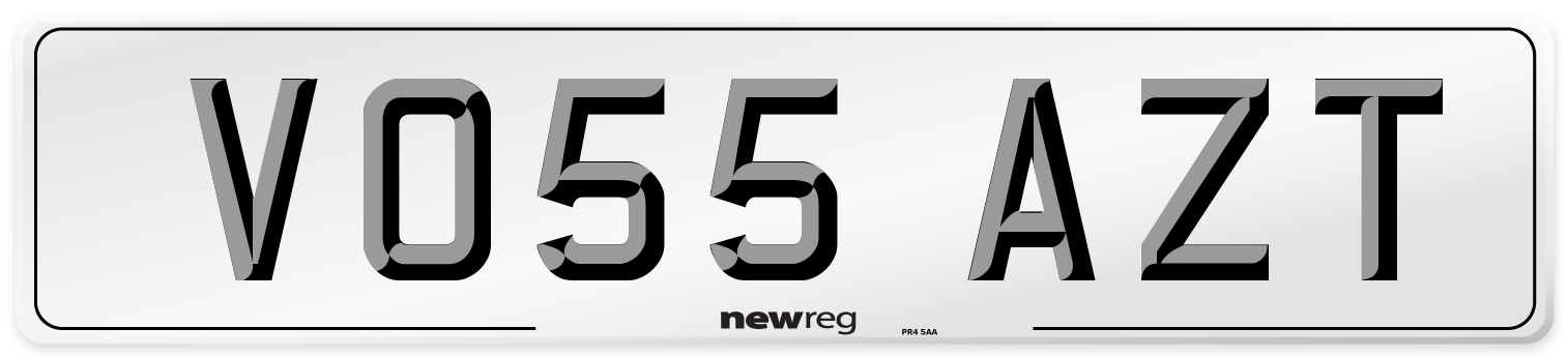 VO55 AZT Number Plate from New Reg